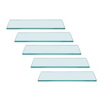 3/8 Clear Temper Glass with flat polish and touch corner. For Shelf & Cabinet, GLASS ONLY